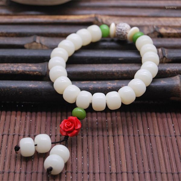 Strand Rose Sisi Style chinois cristal blanc opale femme Bracelets bijoux multicouche perlé Bracelet frais et naturel cadeau