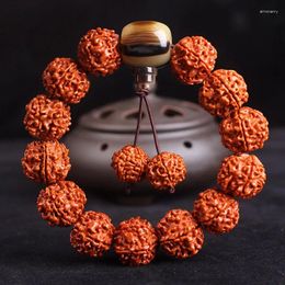 Bracelet Rudraksha à cinq faces, perles de rocaille Bodhi de 20 mm