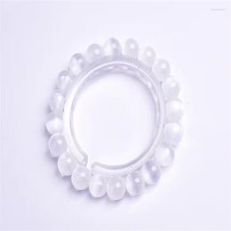 Strand Sélénite Perles Bracelet Blanc Guérison Équilibre Reiki Bouddha Prière Pour Femmes Hommes