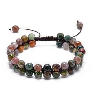 Hebras de piedras semipreciosas, pulseras, brazaletes para mujeres y hombres, cuentas de piedra natural de 6 mm, pulsera trenzada con gemas, hebras con cuentas hechas a mano