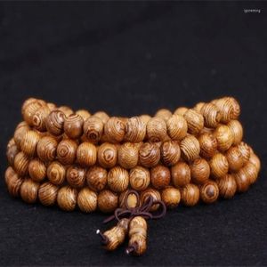 Strand Sennier Wengé Perles De Prière Bracelets Pour Hommes Bouddhiste Tibétain Mala Bouddha Bracelet 108 Chapelet En Bois Bracelet Femmes Bijoux