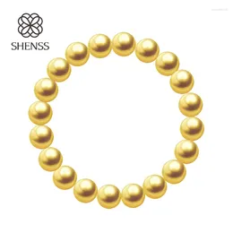 Strand SHENSS couleur jaune qualité Imitation perle Bracelet élastique femmes Bracelets de différentes tailles