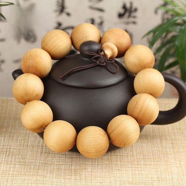 Strand Shuofeng Artisanat Taihang Falaise Cyprès Bracelet Vieux Matériel Hommes Et Femmes Littéraire Jouer Chapelet Laine Bois