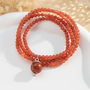 Strand Small Bead Bracelet 4MM Nature Stone MaNanHong Rond Yaga Bracelets 74CM Pour Filles Femmes