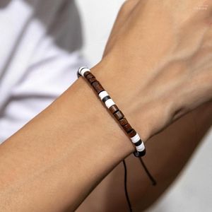 Strand Kleine Houten Kralen Armband Mannen Trendy Bedels Kralen Hand Kettingen 2023 Mode-sieraden Op Accessoires Mannelijke Jongen Geschenken