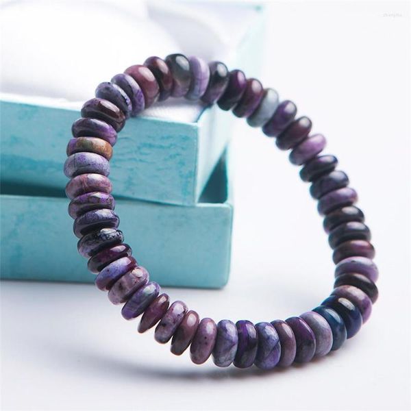 Brin sud-africain véritable violet naturel Sugilite gemmes guérison cristal extensible boulier perle Bracelets pour femme femme