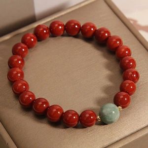 Strand South Red Agate Bracelet Femme INS NICHE LUXURY Retro Jade pour envoyer des cadeaux de copines.