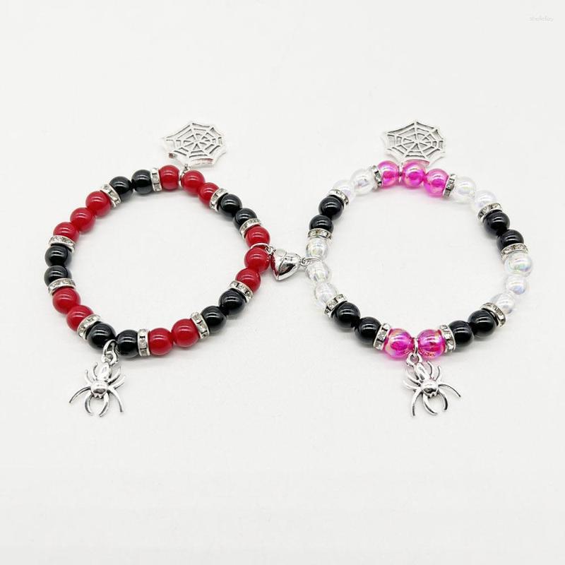 Bracelets de Couple araignée à brins, bijoux de promesse d'amitié sur le Web, pour la saint-valentin et Halloween
