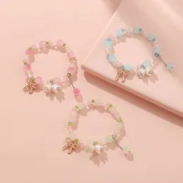 Strand Spring Summer Sweet Convallaria Flower Stracelets For Girls Fashion Simple Colored Student Friendshiphelet al por mayor