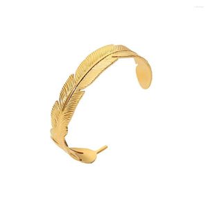 Bracelets en acier inoxydable PVD plaqué or 18 carats pour femmes, bijoux tendance, vente en gros, INS