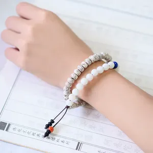 Strand étoile et lune Bodhi main chaîne mâle bouddha perle Transport Bracelet femme cadeau blanc Jade racine cadeaux littéraires Bracelets
