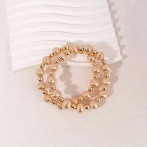 Strand Stijlvol Uniek Edel Elegant Metaal Dames Koper Geborsteld Kralenarmband Vakantiecadeau Feestsieraden Voor Dagelijks gebruik