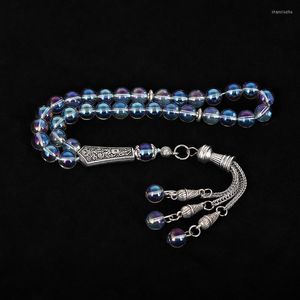 Strand Tasbih Oostenrijkse kristal 8 mm kralen met metalen kwastje vrouwen gebed geschenk moslim rozenkrans bruiloft geschenken