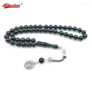 Strand tasbih résine vert foncé musulman 33 45 51 99 100 perles de prière accessoires de mode arabe bijoux turcs mistbaha