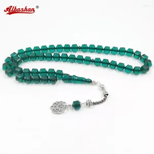 Strand Tasbih Résine verte Bracelet Bracelet Islamic Fashion Rosaire Perles de prière Misbaha