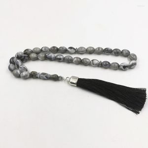 Strand Tasbih hommes gris résine 33 chapelet perle Bracelet musulman Misbaha cadeau islamique accessoires turcs à portée de main