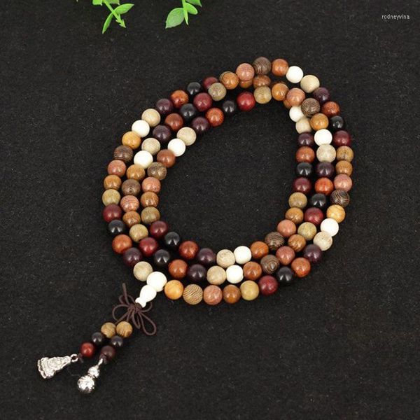 Strand Tibétain 108pcs 8mm Palissandre Perles De Prière Bouddha Mala Bouddhiste Bracelet Collier X7XB