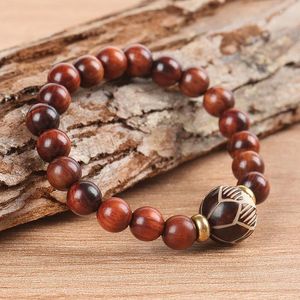 Strand Tibetaanse Boeddha lotus bodhi armband voor vrouwen natuurlijke houten kralen etnisch touw sieraden geschenk