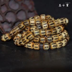 Brin tibétain os de chameau sculpture vieux bouddha perles Bracelet artisanat accessoires ornements bricolage ornement