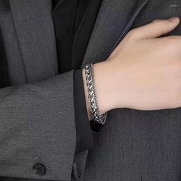 Strand Titanium Steel Plain Simple Double-layer Bracelet Men's Cool Personality Accessories