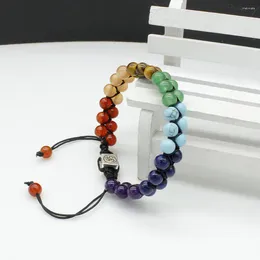 Strand Top Plaza Bracelet en cristal de traitement des 7 chakras, pierre de yoga, perles réglables, méditation, relaxation, anxiété, bracelet pour femme