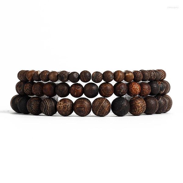 Strand Treasure Energy Tibétain Agates Bracelets Hommes Pierre Naturelle Reiki Amulette Guérison Femmes Perles Méditation Bijoux Pulsera