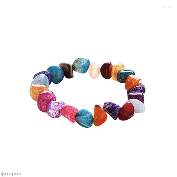 Strand Vintage Améthystes Cristal Gravier Bracelets Extensibles Bracelets Pour Filles Reiki Guérir Cadeaux 19 cm Pierre Naturelle Chips Agates Bracelet