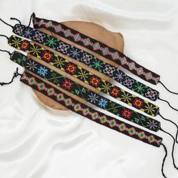 Collier de clavicule à motif ethnique bohème Vintage, perles de riz MGB, Bracelets perlés faits à la main pour femmes, chaîne à main