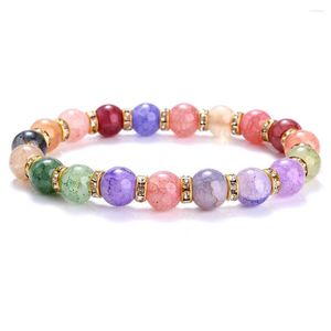 Pulseras de cuentas espaciadoras de Color dorado Vintage para mujer, pulsera con cuentas de cristal a la moda, joyería artesanal hecha a mano para amigos