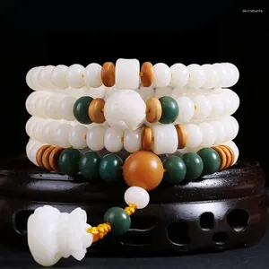 Strand witte Bodhi wortel armband 108 Boeddha kralen beschermer traditionele etnische sieraden heren en dames veelzijdige ketting