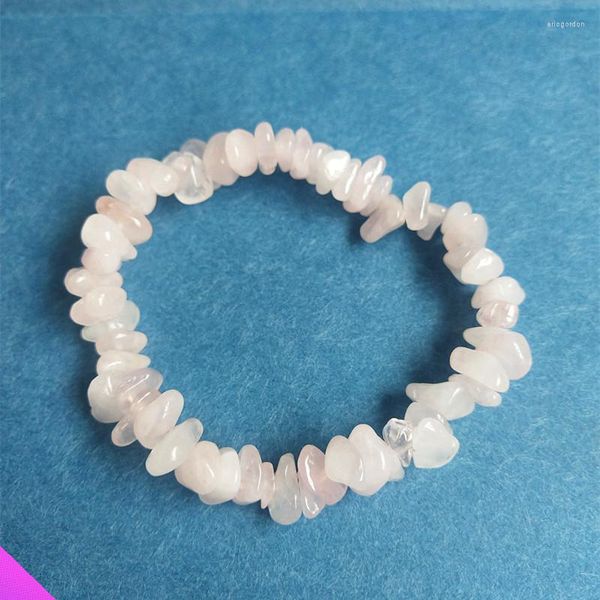 Strand Wholesale 10 bracelets en cristal rose pierre d'énergie naturelle pierres semi-précieuses femmes romantique doux élastique