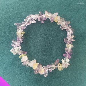 STRAND Groothandel 10 Purple Geel Crystal Armbanden Natuurlijke energie Stone semi-beschadigd voor vrouwen romantische zoete sieraden