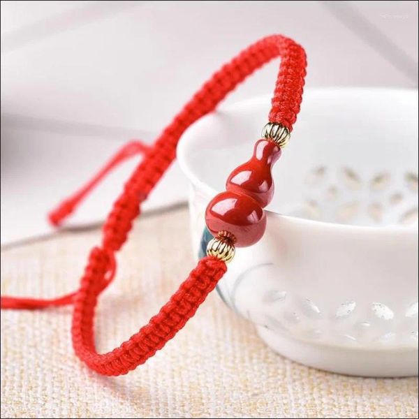 Strand al por mayor de cicinabar la brazalete de la cuerda roja ruyi gourd