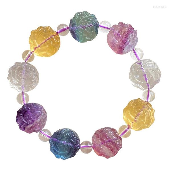 Strand Couleur en gros Fluorite Bracelets en pierre naturelle