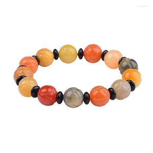 STRAND Groothandel Gouden Silk Natural Stone Armbanden Canuved Lotus -kralen GELUKKIG VOOR LOVERS MOLLYS FASOM SIELRY