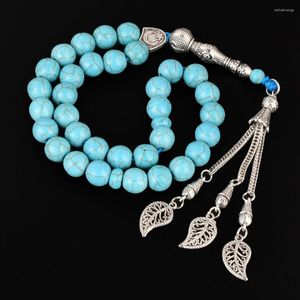 STRAND Groothandel Islam 10mm Gebed kralen Islamitische Kettingen Mala 33 Rozarium Turquoise Meditatie Haling Bracelet Moslim Tasbih