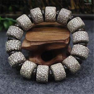 Bracelets Bodhi naturels en peau rouge, gros fil de sang, perles de baril de bouddha, chaîne à main pour hommes et femmes, bijoux à la mode, vente en gros