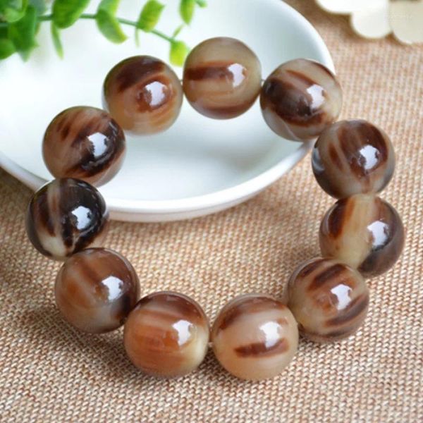 Bracelets en corne tibétaine naturelle, vente en gros, perles à cercle unique, pour hommes et femmes/Couple, vente en gros