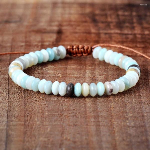 Strand Femmes Bracelet Amazonite Amitié Bracelets Mode À La Mode Naturel Guérison Cristal Pierres Bracelet Boho-chic Bijoux Cadeaux