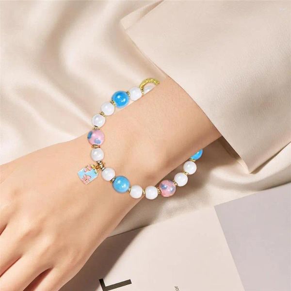 Bracelet en fausses pierres précieuses pour femmes, pendentif élégant de Style chinois pour métal élastique, anniversaire pour elle