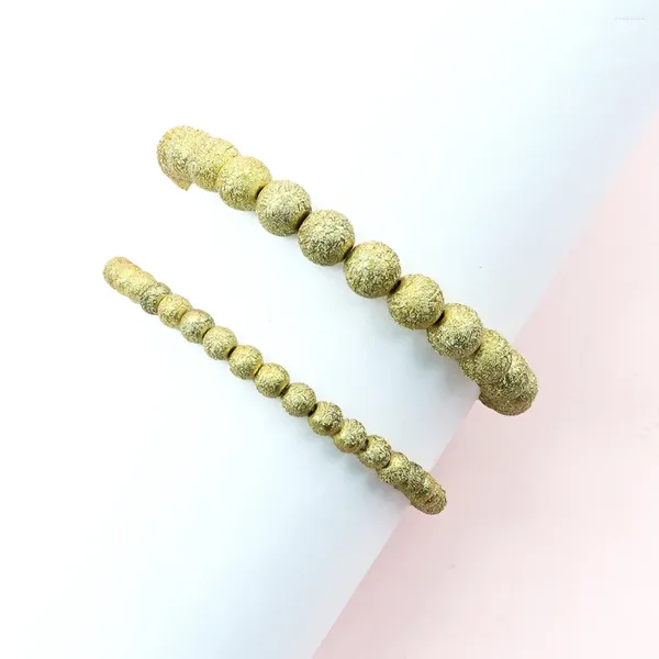 Ensemble de bracelets de perles à billes à texture ridée