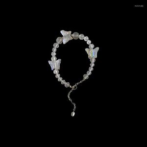 Strand Y2K Accessoires Transparent Papillon Pour Femmes Ronde Perle Bracelet Bijoux De Mode 2023 90s Cadeaux