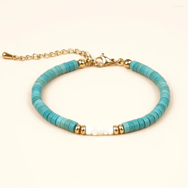 Strand YASTYT Minimaliste Turquoise Amitié Bracelets Pour Femmes Boho Été Plage Mode Bijoux Cadeau Lettre D'amour Bracelet Personnalisé