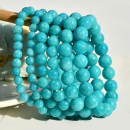 Strand Yumfeel Stone Natural Amazonite Summer Bohemian Vacation Bijoux de 6-10 mm Perles rondes