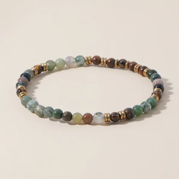 Strand YUOKIAA 4mm Bracelet en pierre naturelle colorée à facettes Vintage élégant Yoga coupe petite perle pierre précieuse bijoux cadeau pour femmes