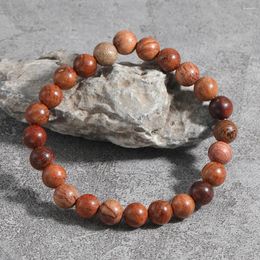 Strand Yuokiaa Vintage Classic 8 mm Bracelet en bois naturel Spirit Bouddha Guérison Méditation Energy Prayer Couple Bijoux Cadeaux