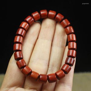 Strand Zambie Rouge Bois de Santal Baril Abacus Plaque Perles Main Chaîne Petite Feuille Palissandre Chapelet Homme Et Femme Bracelet