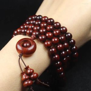 Bracelet en bois de santal rouge de zambie, perles de sang fabriquées à la main, bijoux artisanaux en bois pour hommes et femmes