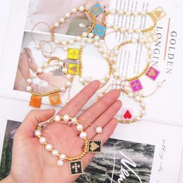 Strand ZHONGVI-pulsera de perlas naturales irregulares para mujer, joyería con cuentas Miyuki, bola chapada en oro, regalo hecho a mano