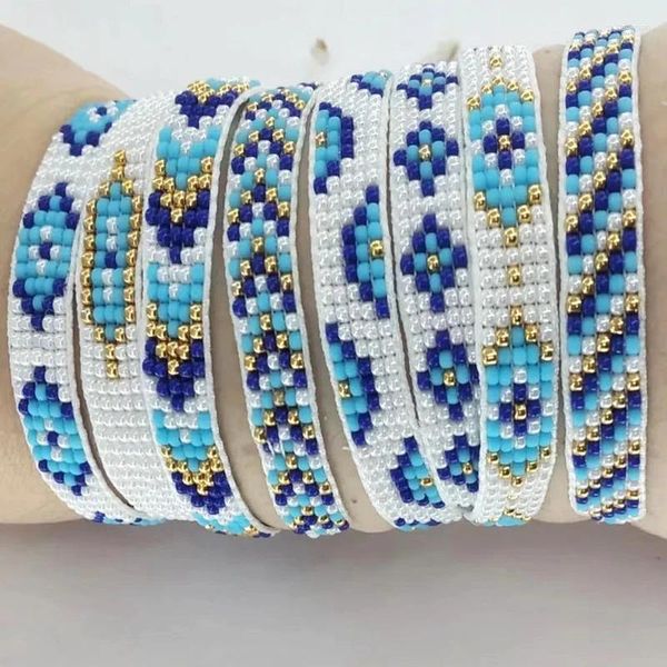 Strand ZHONGVI – géométrie brillante pour femmes, perles de verre, mode bohème, chaîne réglable faite à la main, bijoux cadeau 2024